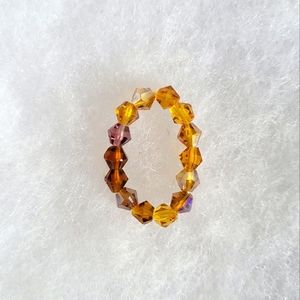 LADIES SIZE 6 STRETCH TRENDY SWARROVSKI CRYSTAL   BLING RING/OR TOE RING